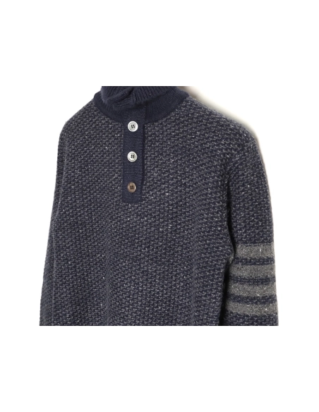 Thom Browne textured knit collared sweater TSK1,Thom Browne