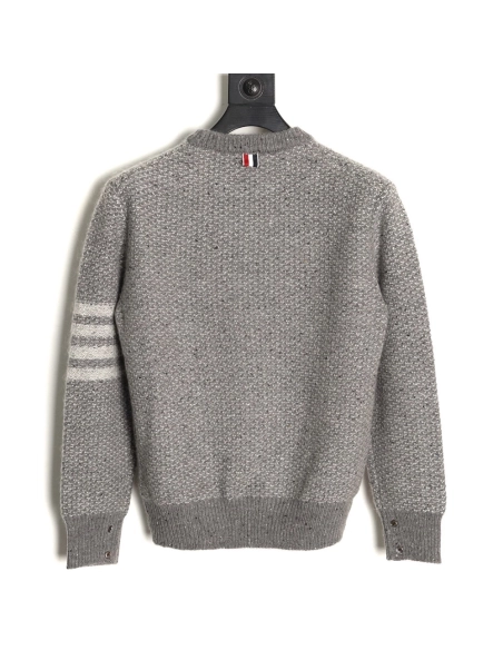 Thom Browne Textured Knit Crewneck Sweater,Thom Browne