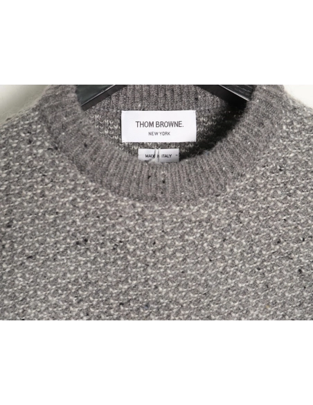 Thom Browne Textured Knit Crewneck Sweater,Thom Browne