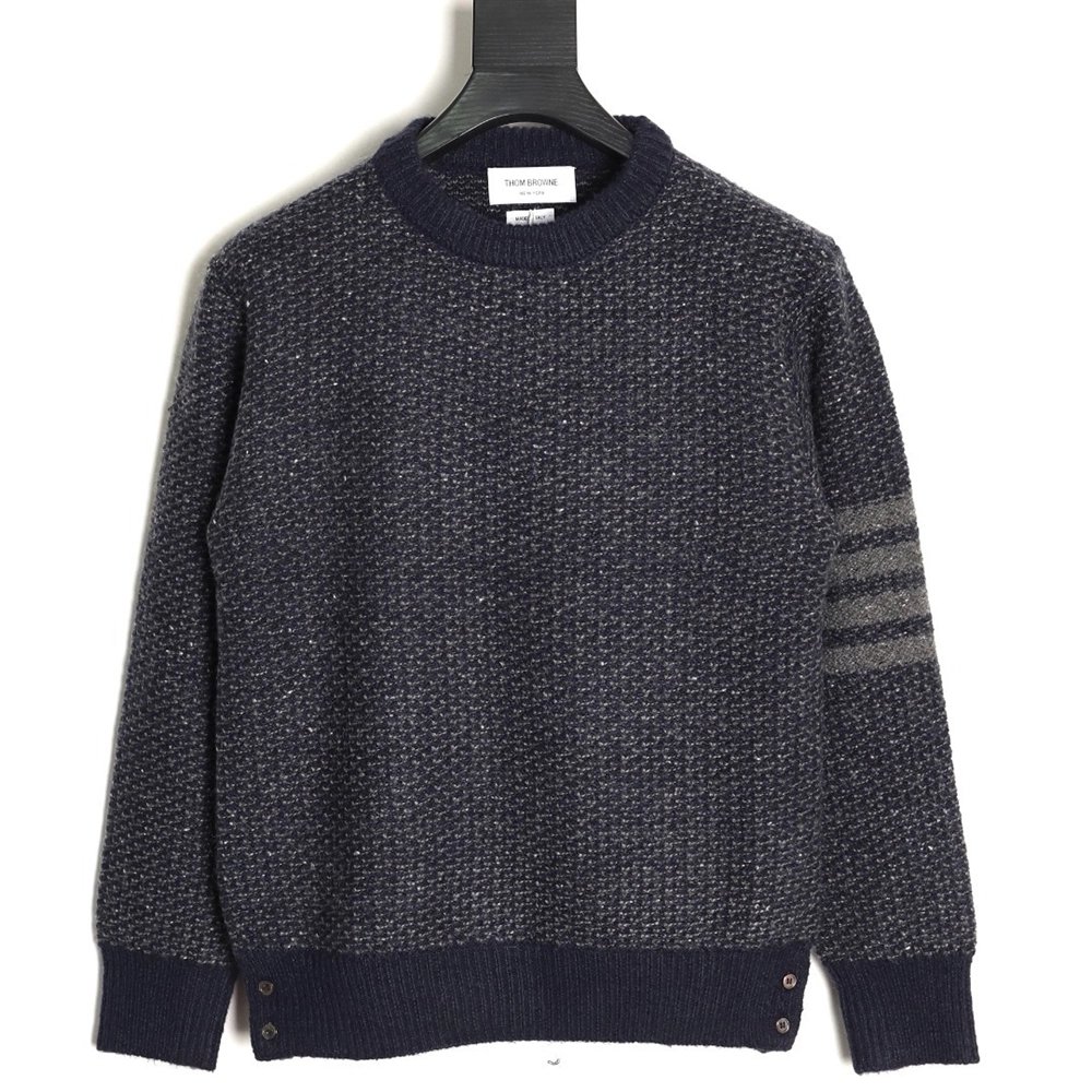 Thom Browne Textured Knit Crewneck Sweater TSK1,Thom Browne