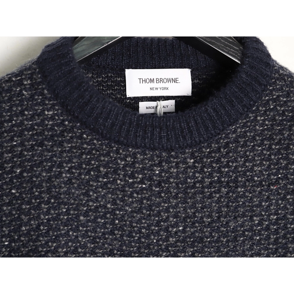 Thom Browne Textured Knit Crewneck Sweater TSK1,Thom Browne