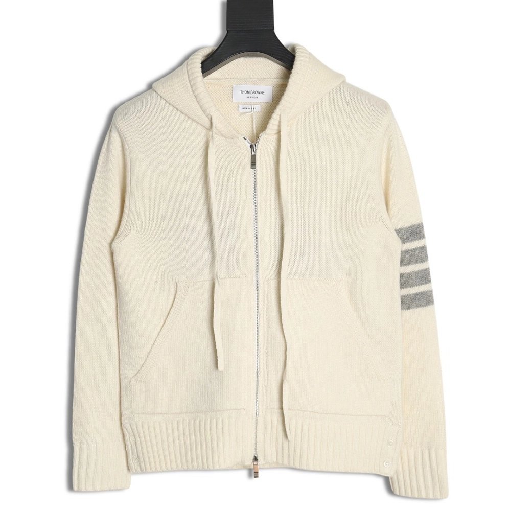 Thom Browne Rose-Embroidered Australian Wool Hooded Jacket,Thom Browne
