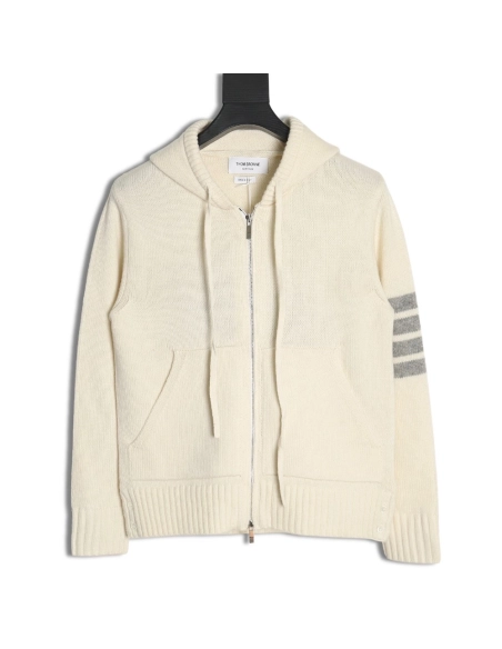 Thom Browne Rose-Embroidered Australian Wool Hooded Jacket,Thom Browne
