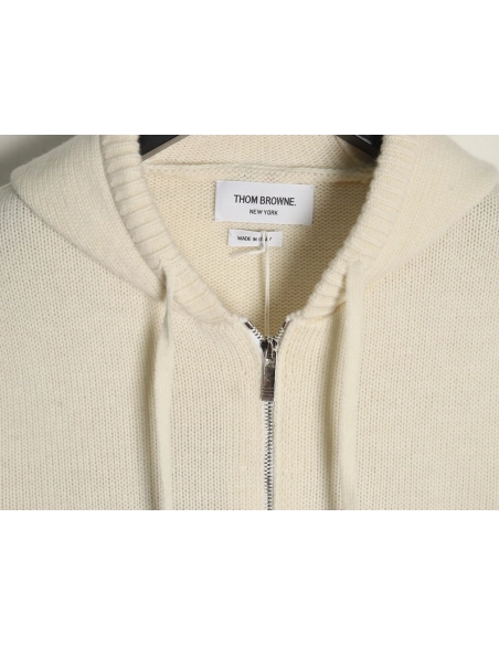 Thom Browne Rose-Embroidered Australian Wool Hooded Jacket,Thom Browne