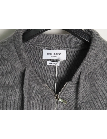 Thom Browne Rose-Embroidered Australian Wool Hooded Jacket TSK1,Thom Browne