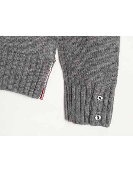 Thom Browne Rose-Embroidered Australian Wool Hooded Jacket TSK1,Thom Browne