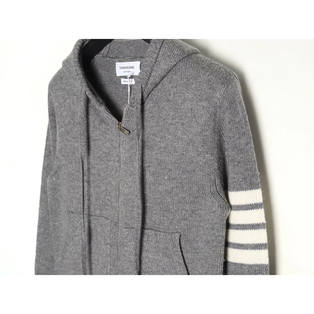 Thom Browne Rose-Embroidered Australian Wool Hooded Jacket TSK1,Thom Browne