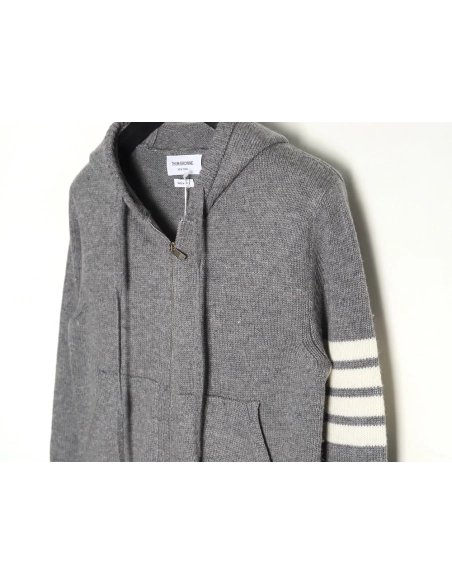 Thom Browne Rose-Embroidered Australian Wool Hooded Jacket TSK1,Thom Browne