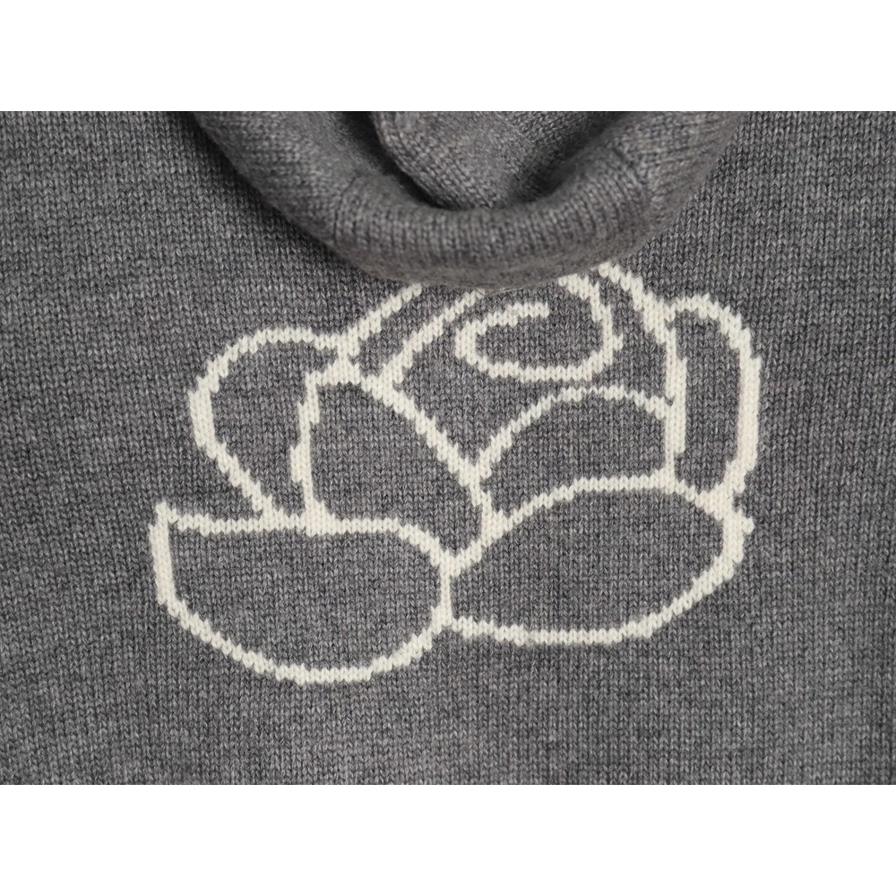 Thom Browne Rose-Embroidered Australian Wool Hooded Jacket TSK1,Thom Browne