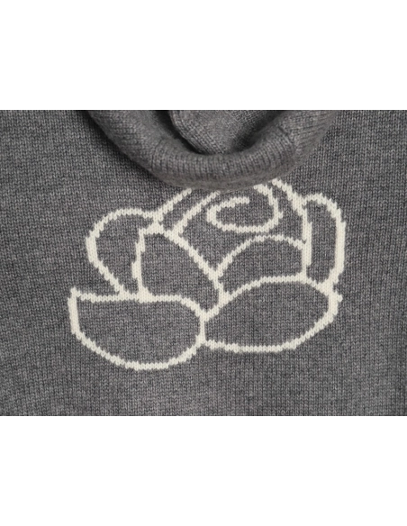 Thom Browne Rose-Embroidered Australian Wool Hooded Jacket TSK1,Thom Browne