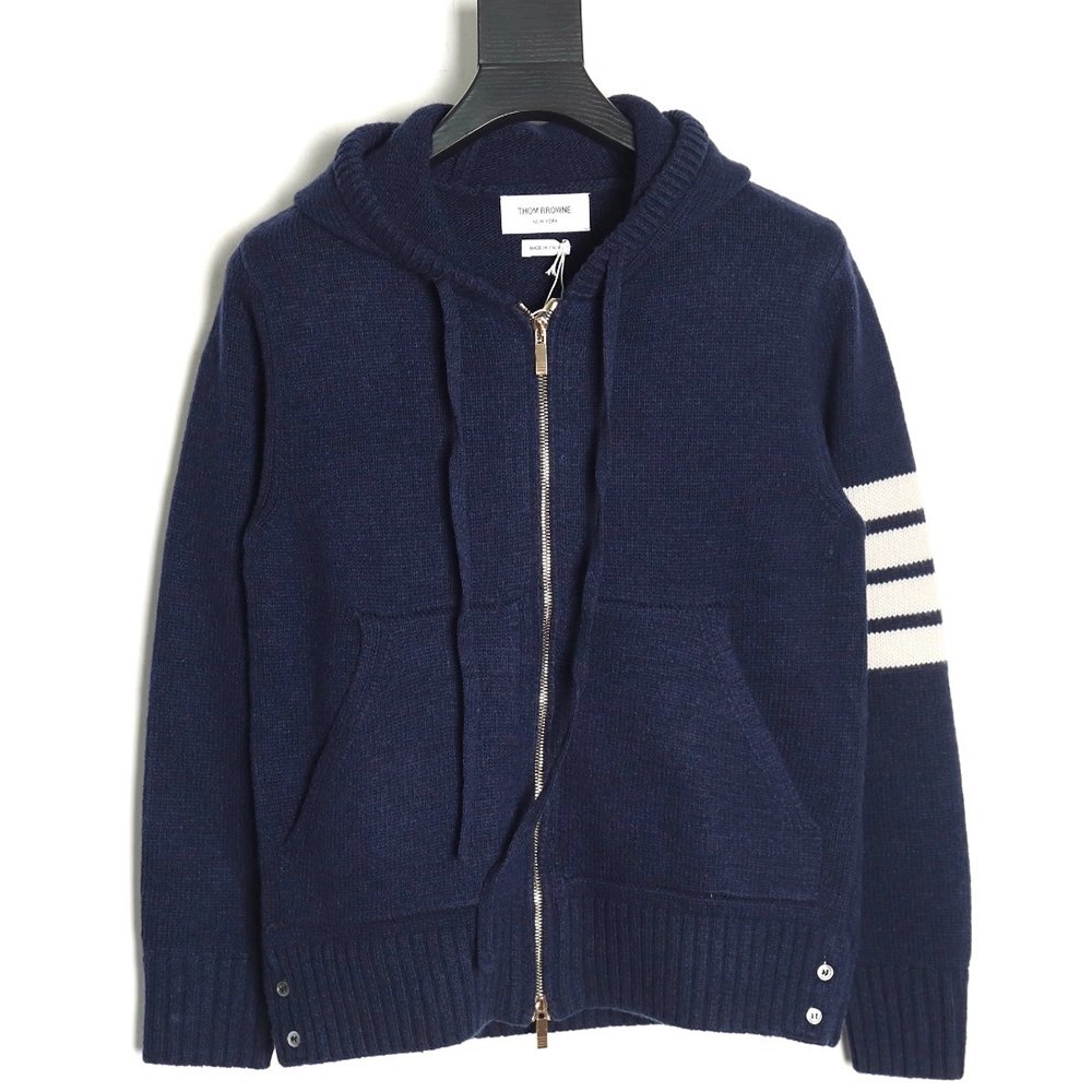 Thom Browne Rose-Embroidered Australian Wool Hooded Jacket TSK2,Thom Browne