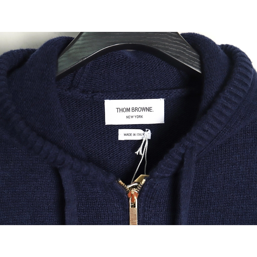 Thom Browne Rose-Embroidered Australian Wool Hooded Jacket TSK2,Thom Browne