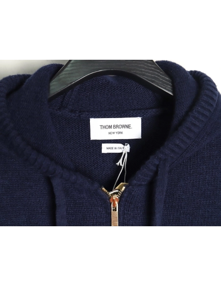 Thom Browne Rose-Embroidered Australian Wool Hooded Jacket TSK2,Thom Browne