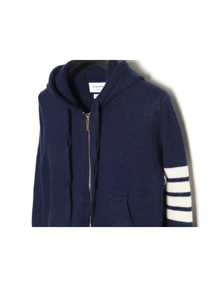 Thom Browne Rose-Embroidered Australian Wool Hooded Jacket TSK2,Thom Browne