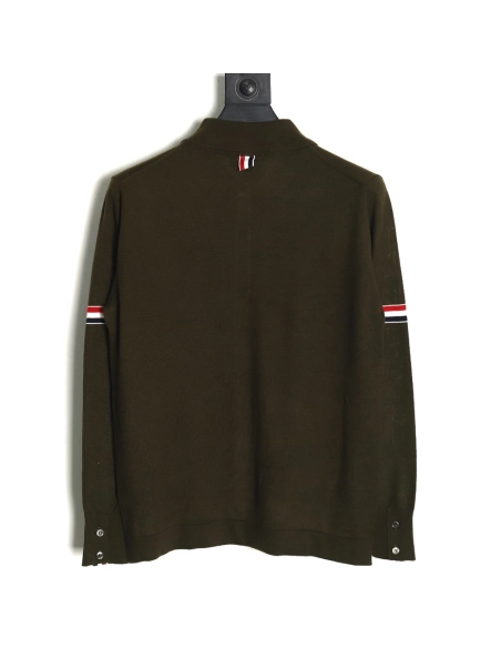 Thom Browne sleeve patch Australian wool collar cardigan,Thom Browne