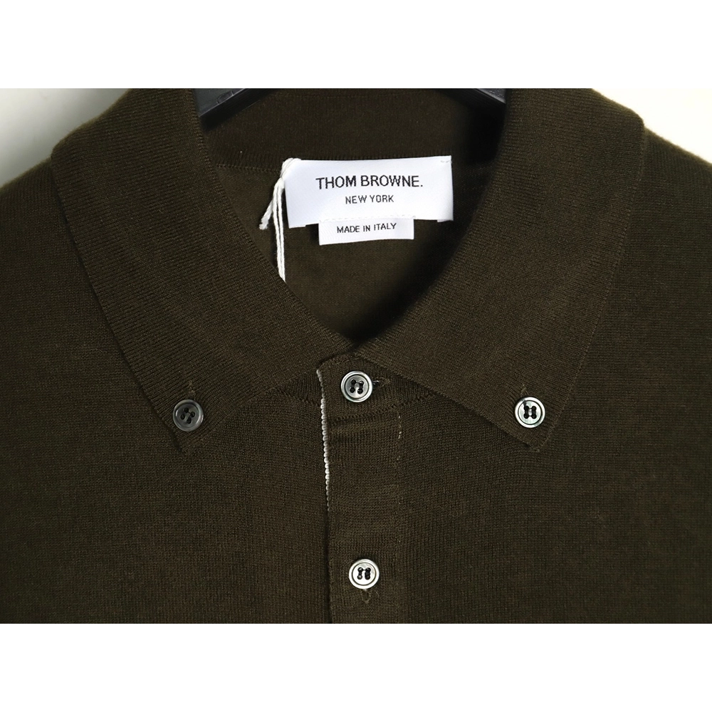 Thom Browne sleeve patch Australian wool collar cardigan,Thom Browne