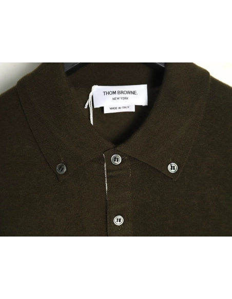 Thom Browne sleeve patch Australian wool collar cardigan,Thom Browne