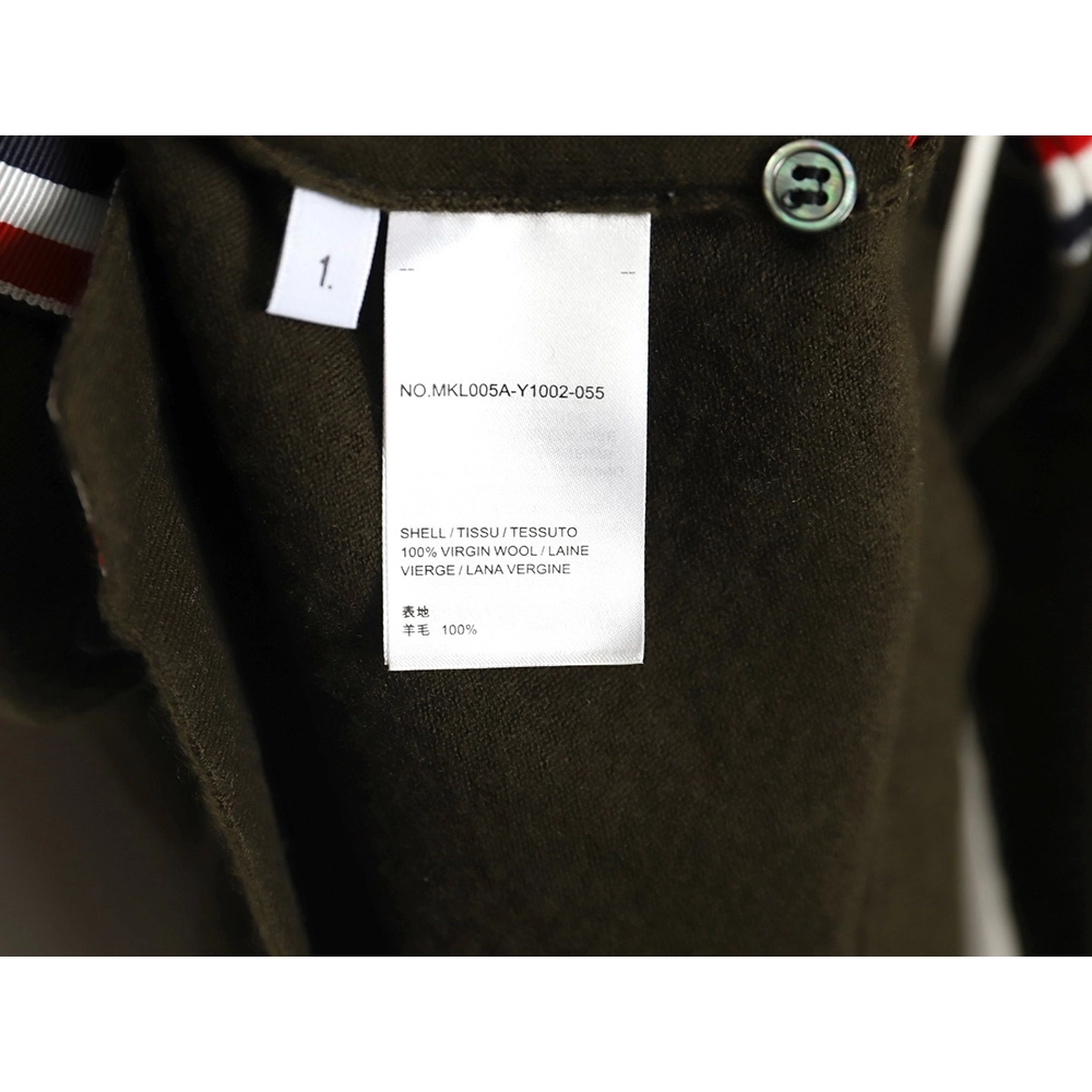 Thom Browne sleeve patch Australian wool collar cardigan,Thom Browne