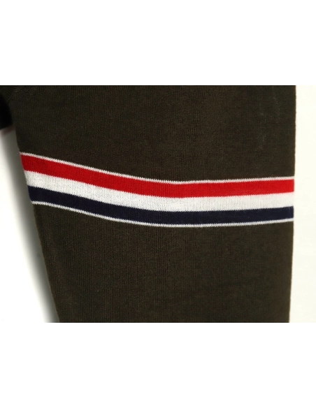Thom Browne sleeve patch Australian wool collar cardigan,Thom Browne