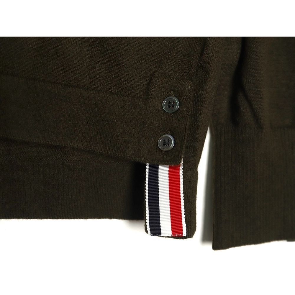 Thom Browne sleeve patch Australian wool collar cardigan,Thom Browne