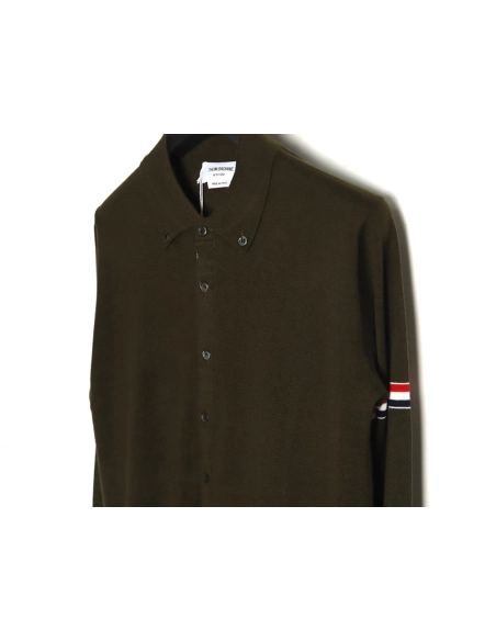 Thom Browne sleeve patch Australian wool collar cardigan,Thom Browne