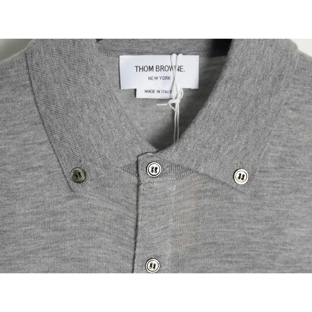 Thom Browne sleeve patch Australian wool collar cardigan TSK1,Thom Browne