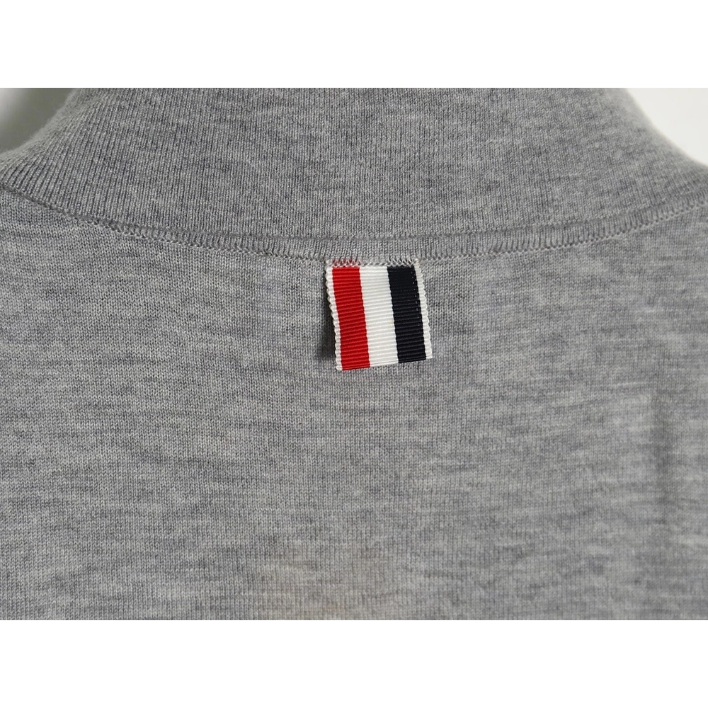 Thom Browne sleeve patch Australian wool collar cardigan TSK1,Thom Browne