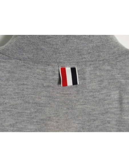 Thom Browne sleeve patch Australian wool collar cardigan TSK1,Thom Browne