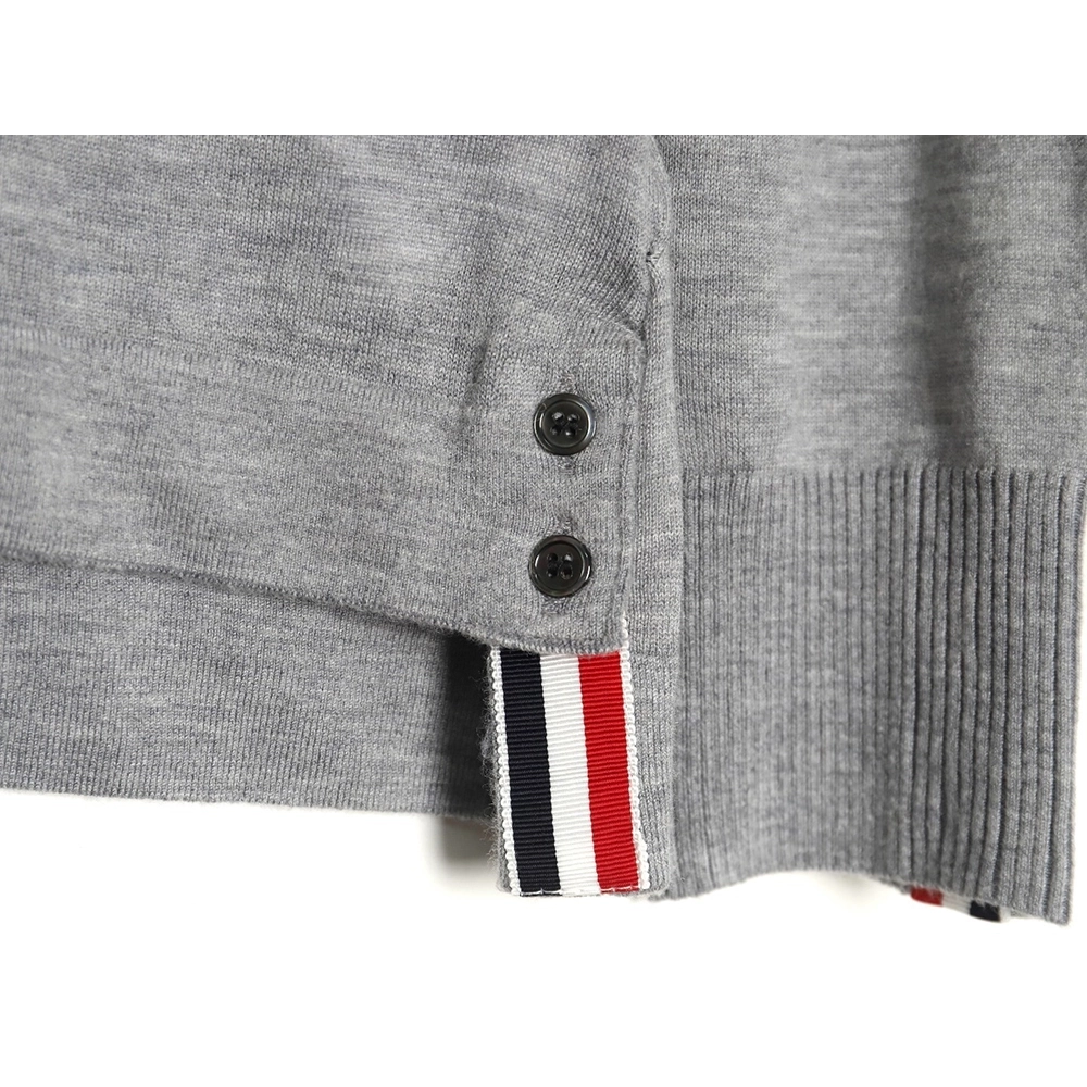 Thom Browne sleeve patch Australian wool collar cardigan TSK1,Thom Browne