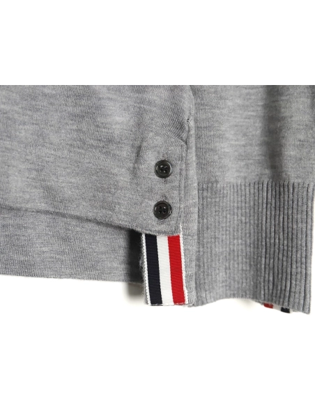 Thom Browne sleeve patch Australian wool collar cardigan TSK1,Thom Browne