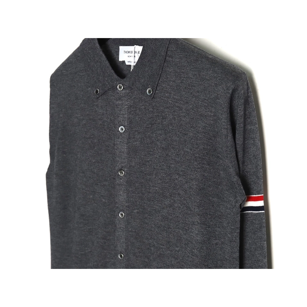 Thom Browne sleeve patch Australian wool collar cardigan TSK2,Thom Browne