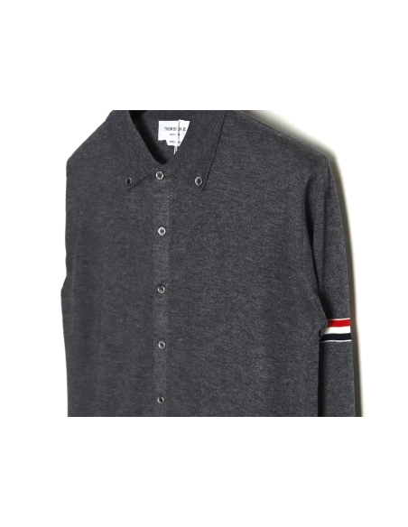 Thom Browne sleeve patch Australian wool collar cardigan TSK2,Thom Browne