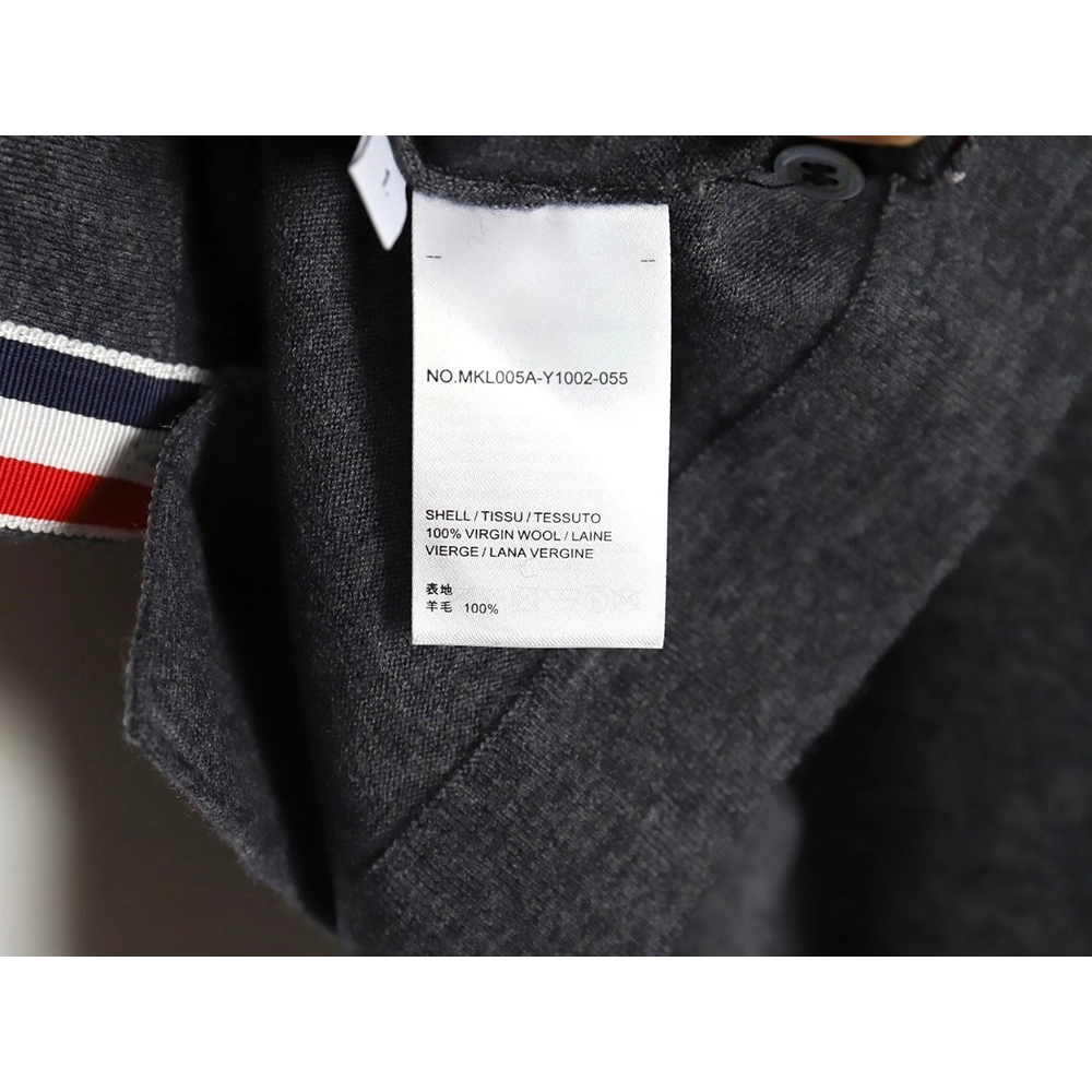 Thom Browne sleeve patch Australian wool collar cardigan TSK2,Thom Browne