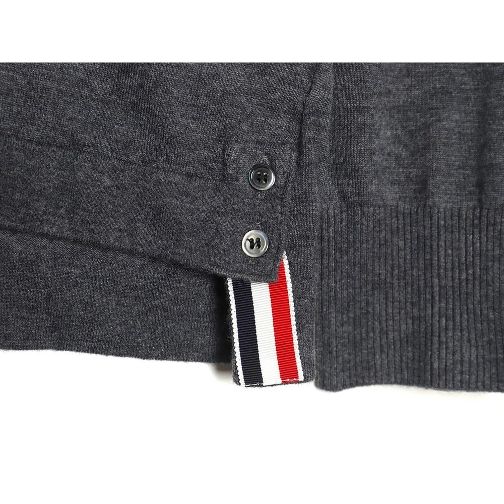 Thom Browne sleeve patch Australian wool collar cardigan TSK2,Thom Browne