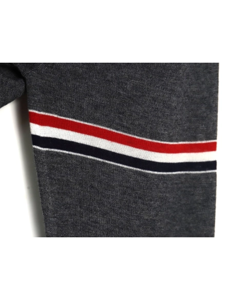 Thom Browne sleeve patch Australian wool collar cardigan TSK2,Thom Browne