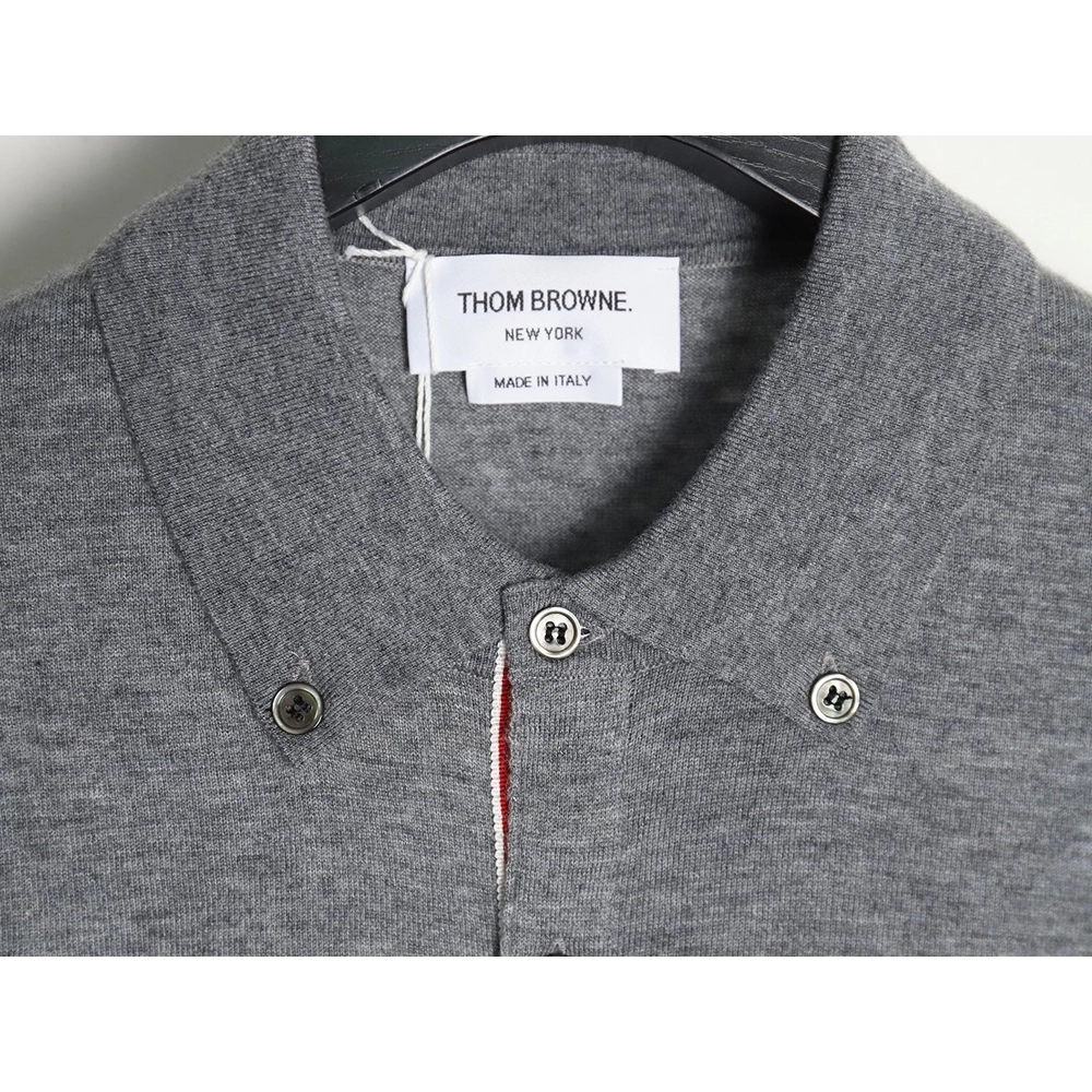 Thom Browne sleeve patch Australian wool collar cardigan TSK3,Thom Browne