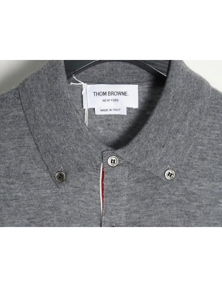 Thom Browne sleeve patch Australian wool collar cardigan TSK3,Thom Browne