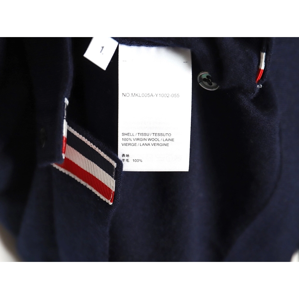 Thom Browne sleeve patch Australian wool collar cardigan TSK4,Thom Browne