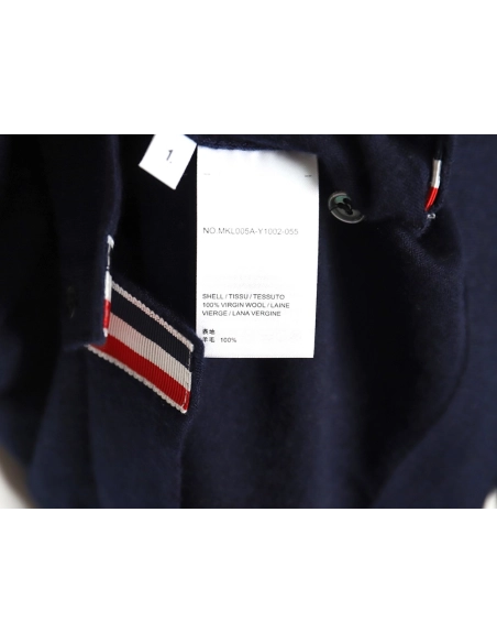 Thom Browne sleeve patch Australian wool collar cardigan TSK4,Thom Browne
