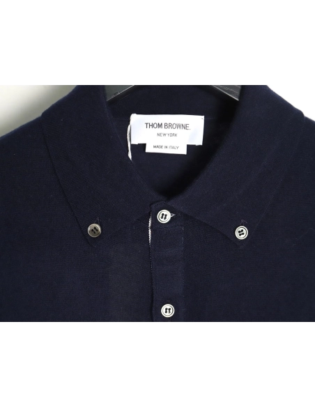 Thom Browne sleeve patch Australian wool collar cardigan TSK4,Thom Browne