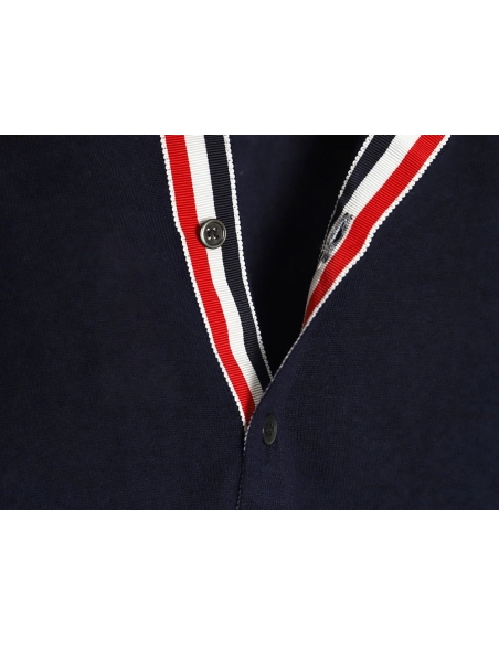 Thom Browne sleeve patch Australian wool collar cardigan TSK4,Thom Browne