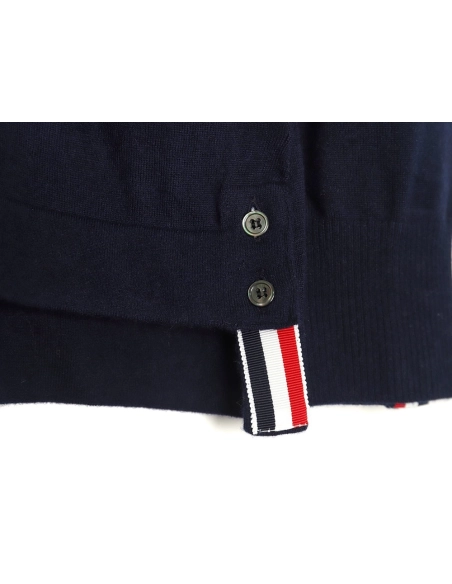 Thom Browne sleeve patch Australian wool collar cardigan TSK4,Thom Browne