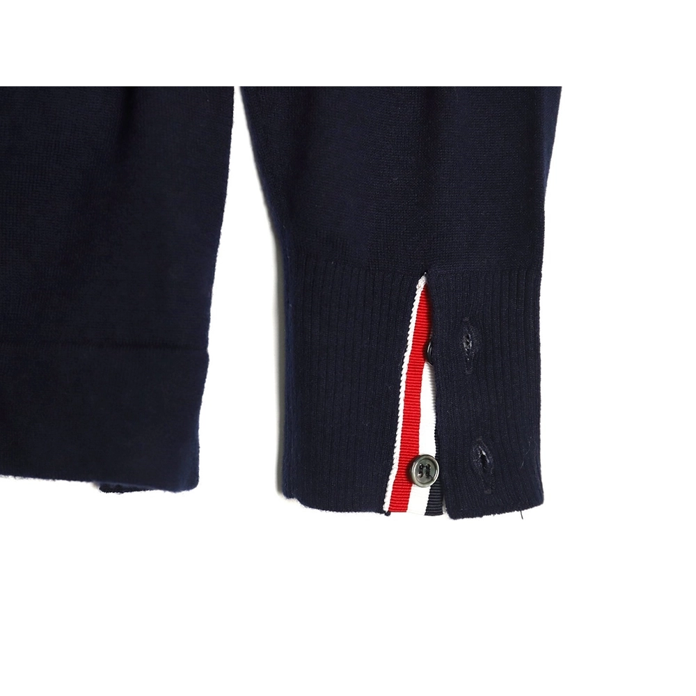 Thom Browne sleeve patch Australian wool collar cardigan TSK4,Thom Browne