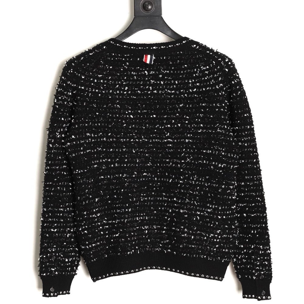 Thom Browne Chanel-Style Tweed Knit Cardigan,Thom Browne
