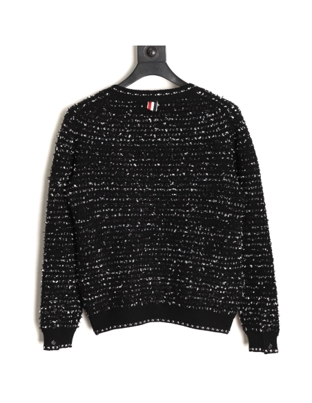 Thom Browne Chanel-Style Tweed Knit Cardigan,Thom Browne