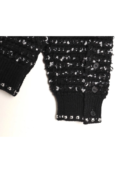 Thom Browne Chanel-Style Tweed Knit Cardigan,Thom Browne