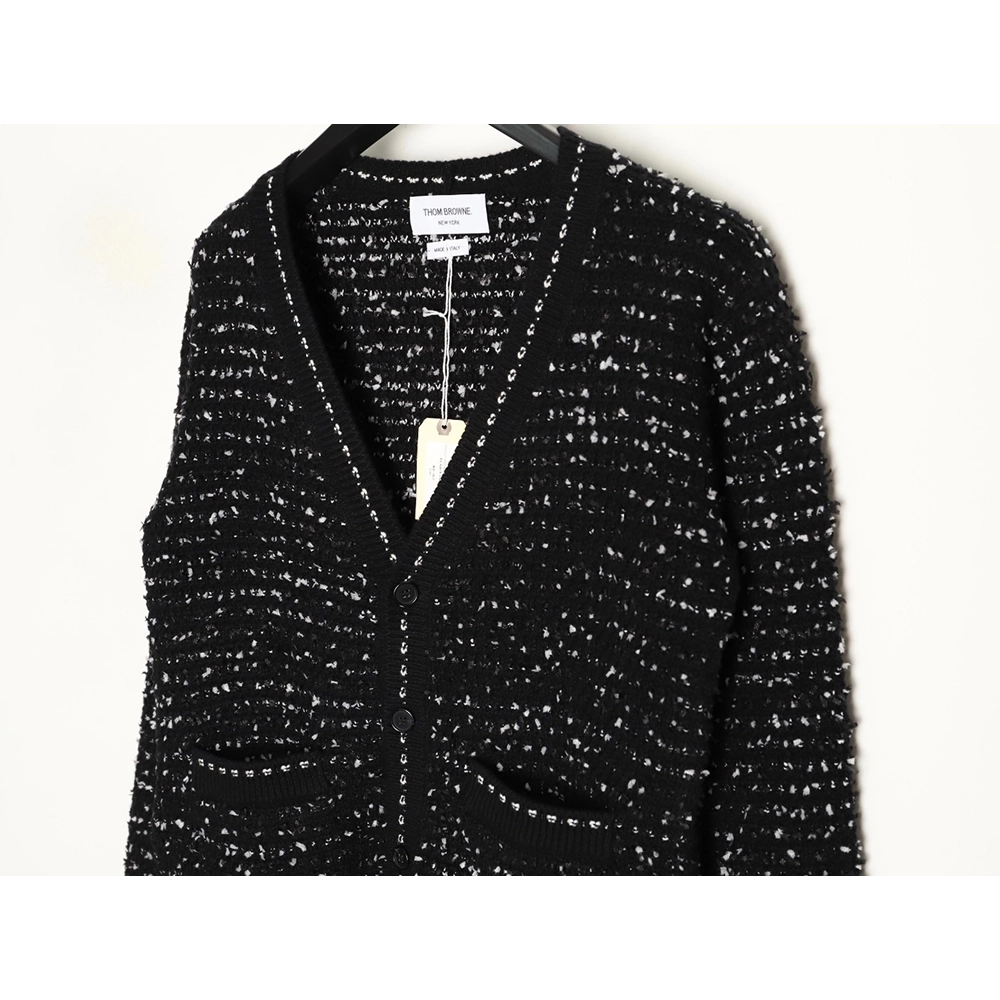 Thom Browne Chanel-Style Tweed Knit Cardigan,Thom Browne
