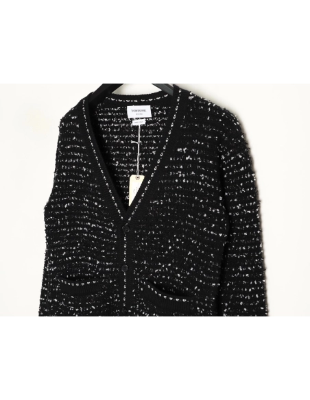 Thom Browne Chanel-Style Tweed Knit Cardigan,Thom Browne