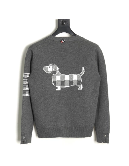 Thom Browne Plaid Dachshund Cardigan,Thom Browne