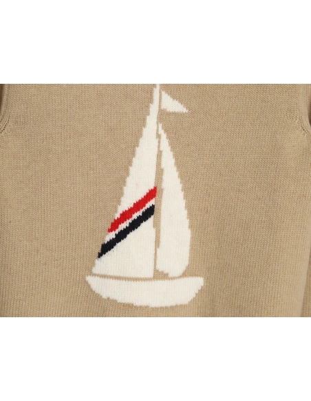 Thom Browne sailboat wool hooded jacket,Thom Browne